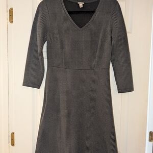 Merona Gray A-Line V-Neck Dress